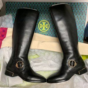 Black Tory Burch Sofia Riding Boot